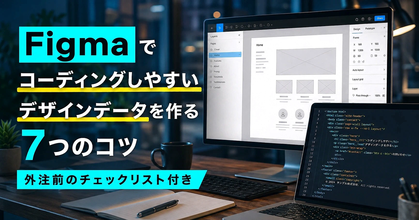Figmaでコーディングしやすいデザインデータを作る7つのコツ｜外注前のチェックリスト付き